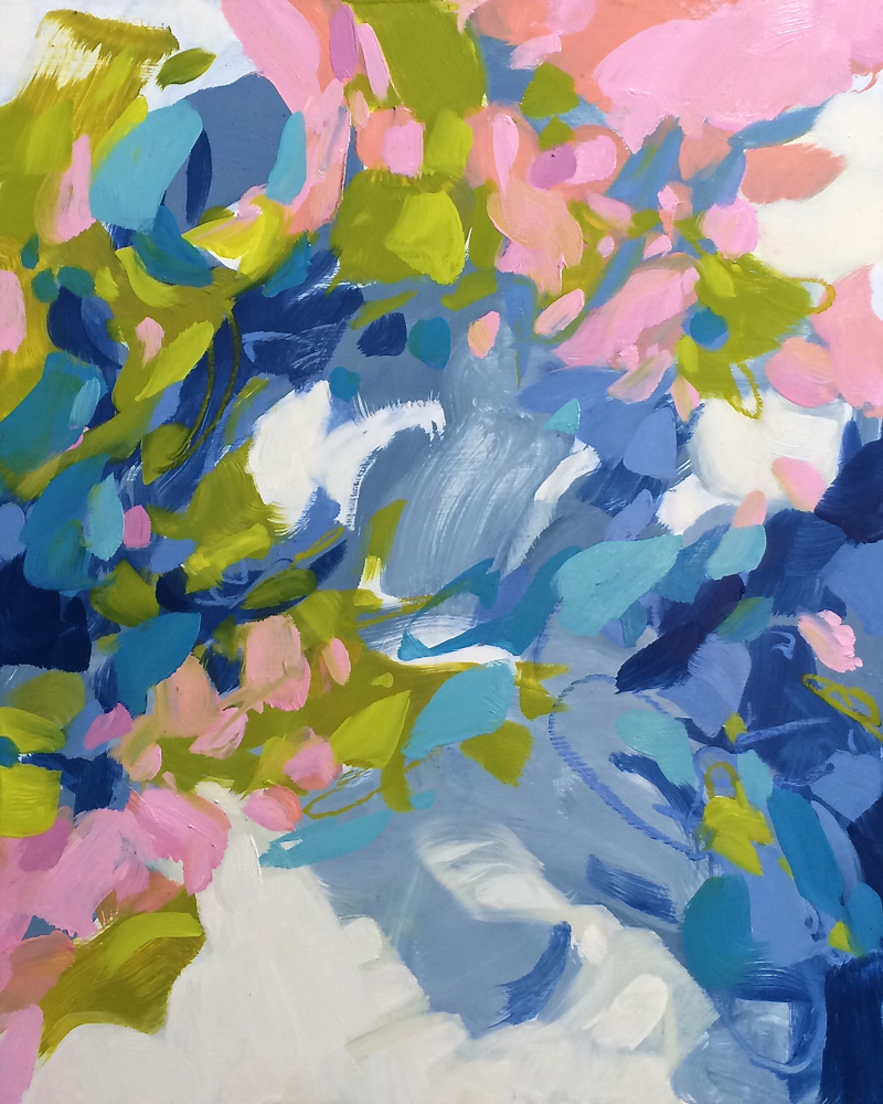 Magnolia, oil on panel, 20x16