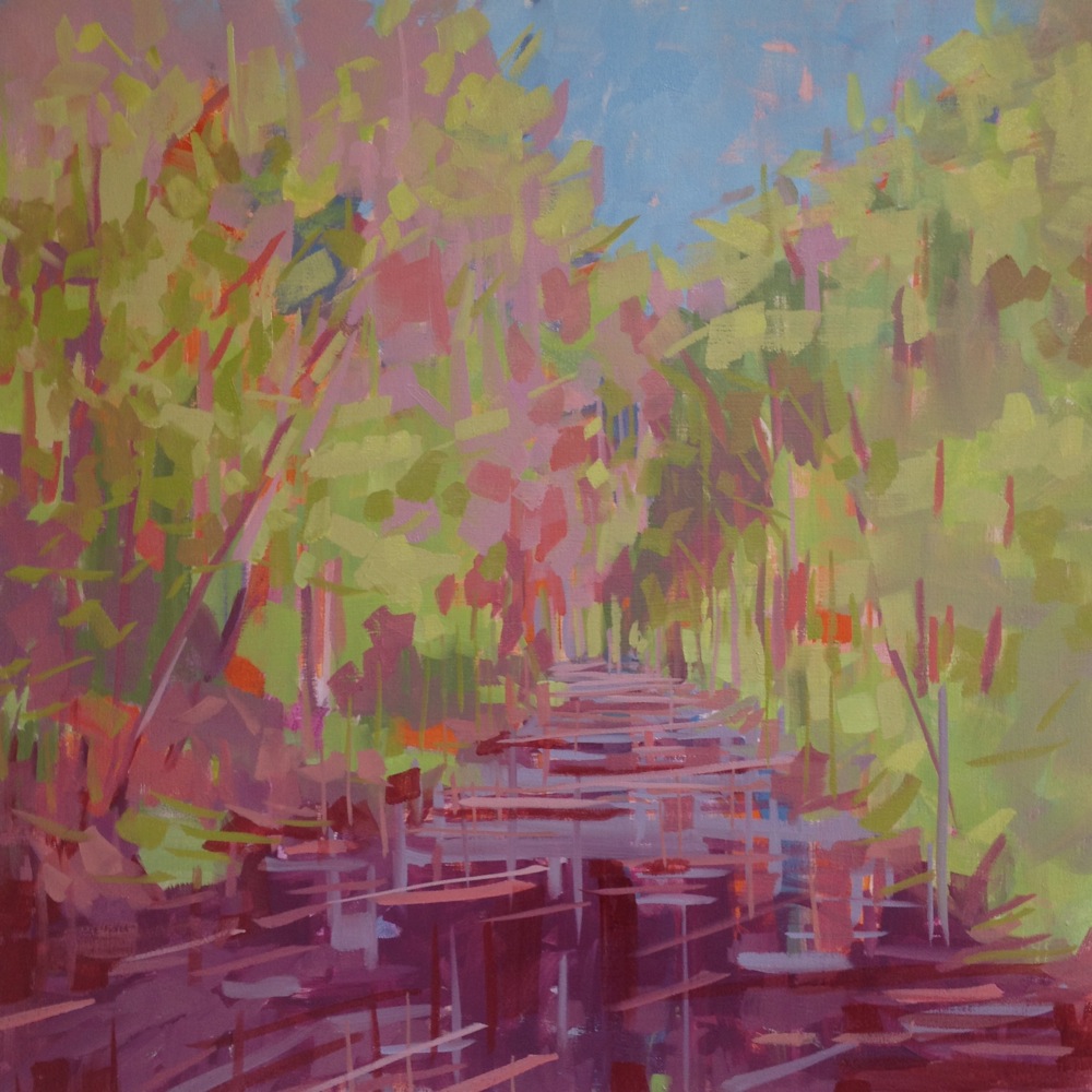 South Road (End of Summer), oil on canvas, 30x30